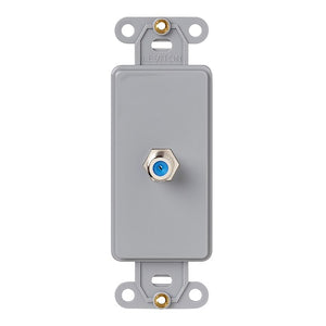 F Connector Telephone Decora Insert Gray 40681-GY