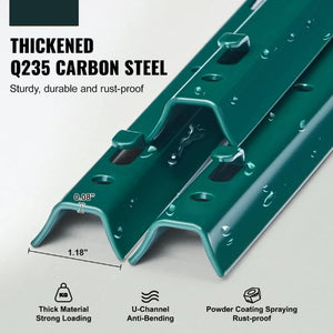 T-Post Heavy Duty Metal Fence Post (6-Piece) 6-6ft