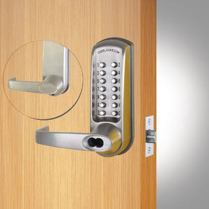 Brushed Steel Heavy Duty Non Code Free Mechanical Lock With Mortise Tubular Latchbolt and Back to Back Tubular Latchbolt