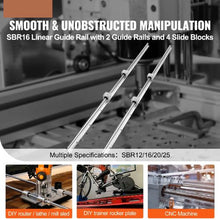 59 in/1500 mm Guide Rails and Slide Blocks Linear Guide Rail Set for Automated Machines DIY Project (Pack of 2 & 4)