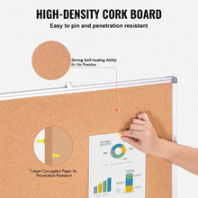 48"x36" Large Cork Board – Wall-Mounted Bulletin Board for School Home Office