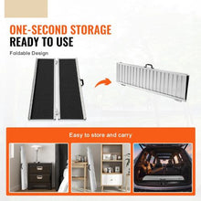 60 Inch Portable Wheelchair Ramp Aluminum Folding Threshold Ramp for Home Steps Stairs Doorways Curbs