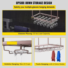23.6 X  13.8 In  Hanging Wine Glass Rack for Bar Cafe Kitchen XR-JBJ006