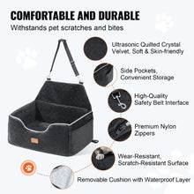 55 lbs Dog Booster Car Seat Pet Car Seat Small Dog up to Gray for Car JBS-PCS-001-BLACK