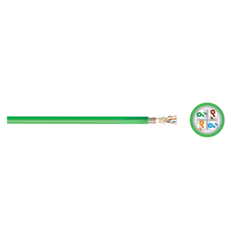 26 AWG 4P Helukat 803387 250S CAT6 CMX SF/UTP PUR CHAIN Industrial Ethernet Green Cable