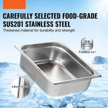 5.9 Inch Hotel Pans Stainless Steel Table Pan For Catering Storage Food UCT8159-6 (Pack of 6)