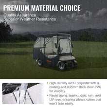 4 Passenger Golf Car Cover 420D Polyester Full Cover for Waterproof and Sunproof COV-23