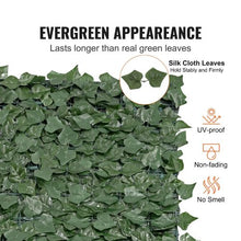 96 x 72 Inch Greenery Ivy Fence Screen with Mesh Backing – Outdoor Artificial Green Wall