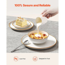 White Dinnerware Set Ceramic Plates and Bowls Sets HL8SS-03 (Pack of 32)