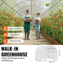 10 x 7 x 7' Ft White Galvanized Frame PE Cover Walk-in Tunnel Greenhouse VV-TG-7502-PE