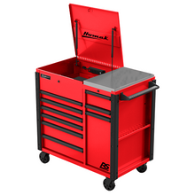 44″ Rspro 9 Drawer Flip Top Red Power Service Cart RD06044090