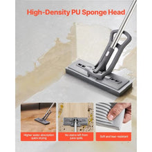High-Density Sponge Mop with Easy Squeeze & Replacement Head for Various Floors Cleaning