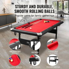 7ft Space-Saving Foldable Pool Table for Kids & Adults