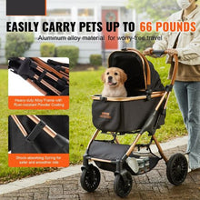 4 Wheels Dog Stroller Rotate Carrier  with Detachable for pet's G10A