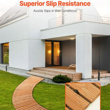 Brown Arc Roll Out Garden Walkway Curved Wooden Rust-Resistant Steel Wire Garden Pathway