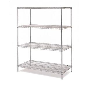 54" H x 24"W 18" Deep 4 Shelf Starter Units Chrome J1824-54C