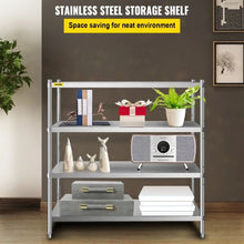 60x18.5 Inch  Stainless Steel Shelving  5 Tier Adjustable Shelf Storage for Kitchen RK60-4T