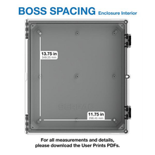 17.75" x 16.27" x 4.00" Boss Spacing Industrial Enclosure I602HL,TCBG