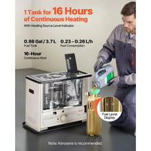 10,000 BTU Portable Kerosene Heater with Adjustable Flame & Safety Shut-Off for Home & Outdoor Use