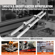 1000 mm Linear Guide Rail Set  and 20 mm Slide Blocks (4 PCS) SBR20-C 1000L