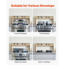 "Over Stove Spice Shelf with 6 Hooks - Kitchen Spice Organizer & Countertop Storage Solution Easy to Assemble"