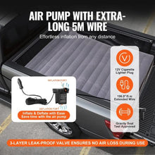 5.5–5.8FT Inflatable Camping Truck Bed Air Mattress with 12V Pump, 2 Pillows & Carry Bag