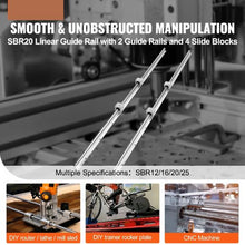 1500 mm Linear Guide Rail Set  and 20 mm Slide Blocks (4 PCS) SBR20-C 1500L