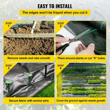 6.5' Ft x 300' Ft Geotextile Fabric for Underlayment Premium Weed Barrier Fabric Heavy Duty 3OZ Woven Weed Control Fabric LSF-WB-6530