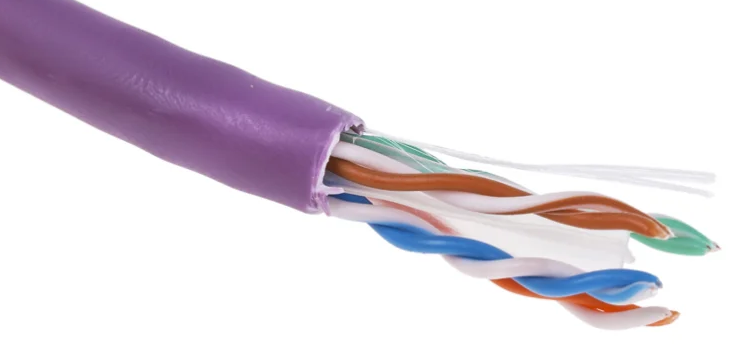 23 AWG Category 6A Plenum U/UTP 1000FT Reel SST Purple Cable 11140407