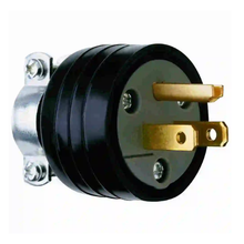 15A 125V 2 Poles 3 Wire Black Plug and Connector With Vinyl Cord Clamp 111-GMC