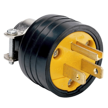 15A 125V 2 Poles 3 Wire Black Plug and Connector With Vinyl Cord Clamp 111-GMC