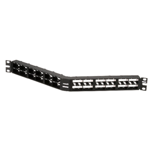 48 Port Mini-Com High Density Flush Mount Angled Modular Patch Panel 1RU CPPA48HDWBLY