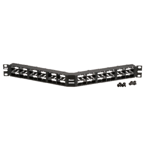 48 Port Mini-Com High Density Flush Mount Angled Modular Patch Panel 1RU CPPA48HDWBLY
