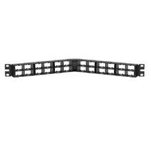 48 Port Mini-Com High Density Flush Mount Angled Modular Patch Panel 1RU CPPA48HDWBLY