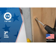 7/16"-3" USA Nut Driver Shank ND7/16-3US (Pack of 10)