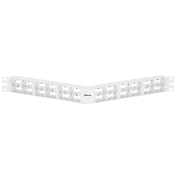 48 Port Mini-Com High Density Flush Mount Angled Modular Patch Panel 1RU CPPA48HDWWH