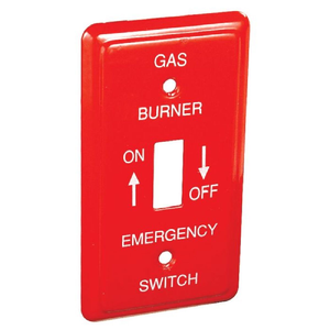 1" Gang Emergency On/Off Toggle Switch Cover for Gas Powered Applications BP-19350 (Pack of 100)