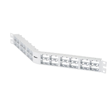 48 Port Mini-Com High Density Flush Mount Angled Modular Patch Panel 1RU CPPA48HDWWH