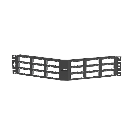 72 Port Mini-Com High Density Flush Mount Angled Modular Patch Panel 2RU CPPA72FMWBLY