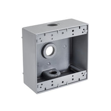 3/4" Threaded Hub Double Gang 3 Hole Weatherproof Box (Pack of 20)