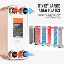 Efficient Copper-Brazed 50 Plate Heat Exchanger for Hydronic Circulation Snow Melting and Heat Recovery Systems