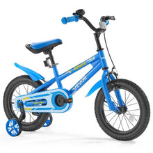 Kids 14" BMX Style Bike with Training Wheels – Easy-Assemble Bicycle for Boys & Girls (Rider Height 2.95–3.77 ft)
