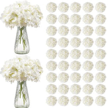 9.8 Inch White Bouquet Arrangement Artificial Silk Hydrangea Flowers