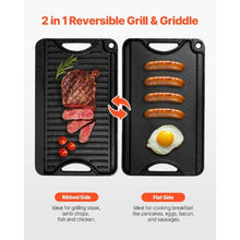 185x342 mm Reversible Grill/Griddle for Indoor/Outdoor Stove Top Burner
