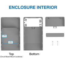 2.40"W x 4.15"L x 0.85"H Faceplate Handheld Enclosure Without Pocket Clip M6,GY