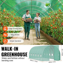 20 x 10 x 7.5' Ft Green Galvanized Frame PE Cover Walk-in Tunnel Greenhouse VV-TG-160-PE