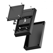 Standard Smooth Recess Sloped Battery 2AA Black Flanged Wallmount Enclosure 0.9 Height 15S2AA,BK