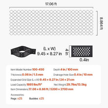 4 Inch 17.06x8.86' Ft Depth Geocell Grid for Gravel Ground GG-D10-450