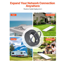 26 AWG Copper Core Compatible with Standard Rectangular V3 VEVOR 150FT Starlink Gen 3 Extension Cable