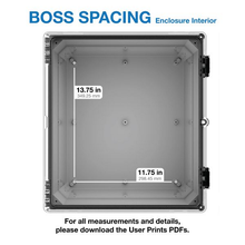 17.75" x 16.27" x 11.13" Boss Spacing Industrial Enclosure I652HL,TCBG